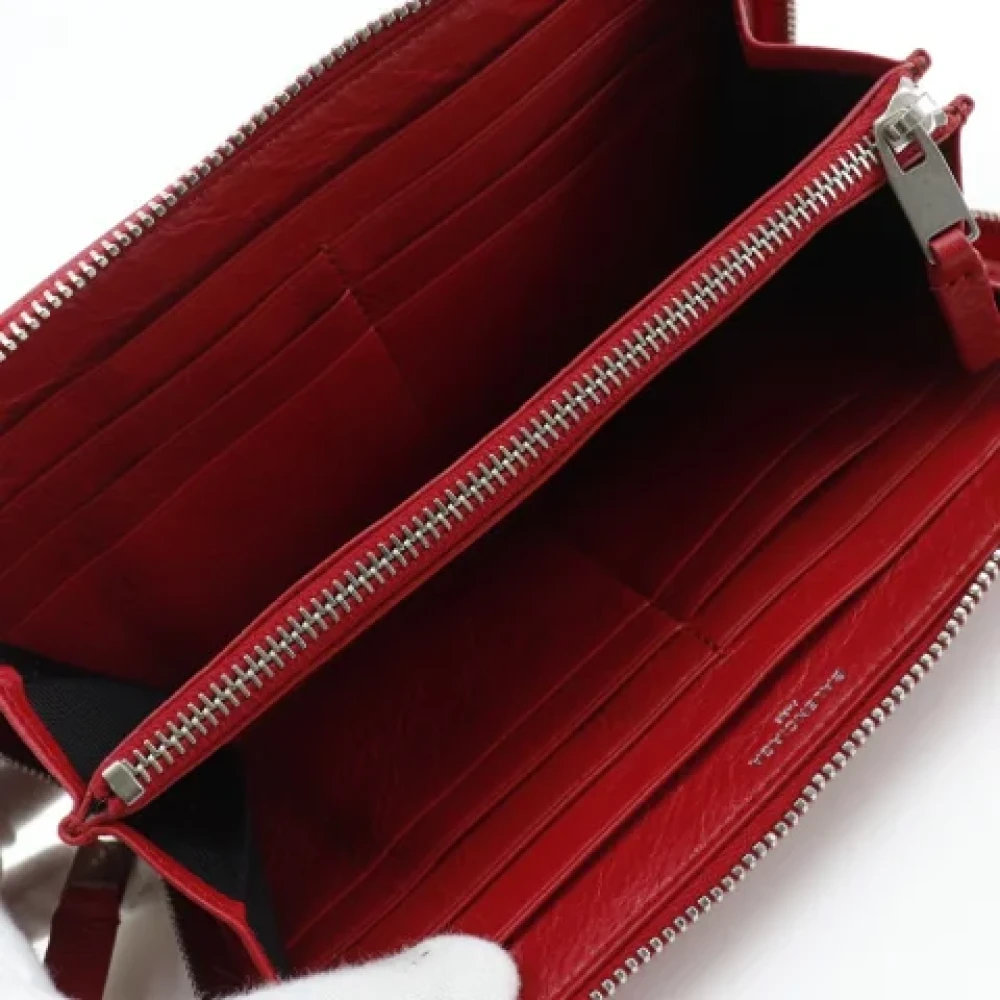 Balenciaga Vintage Pre-owned Leather wallets Red Dames