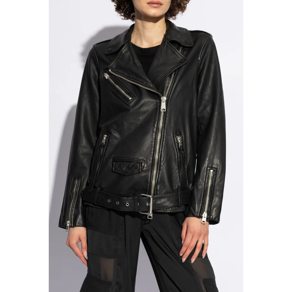 AllSaints Leren jas Billie Black Dames