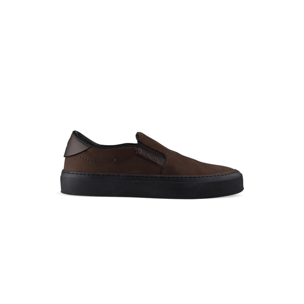Moncler Monclub Leren Sneakers Heren Schoenen Bruin