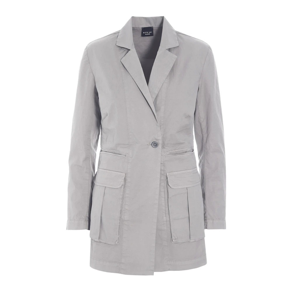 Bitte Kai Rand Opal Grey Jas met Zakken Gray Dames