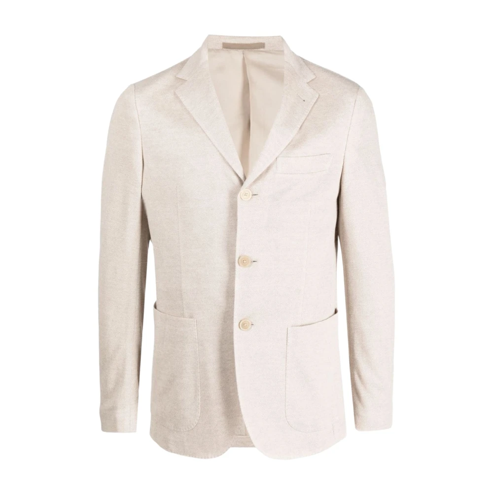Eleventy Men's Beige Blazers, M, Linen Blazer
