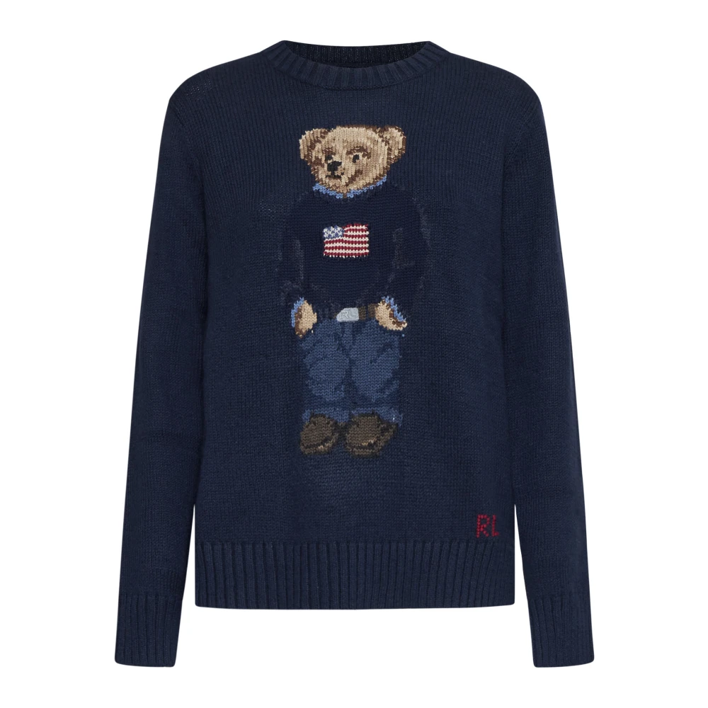 Ralph Lauren Beer Sweater Pullover Blue Dames