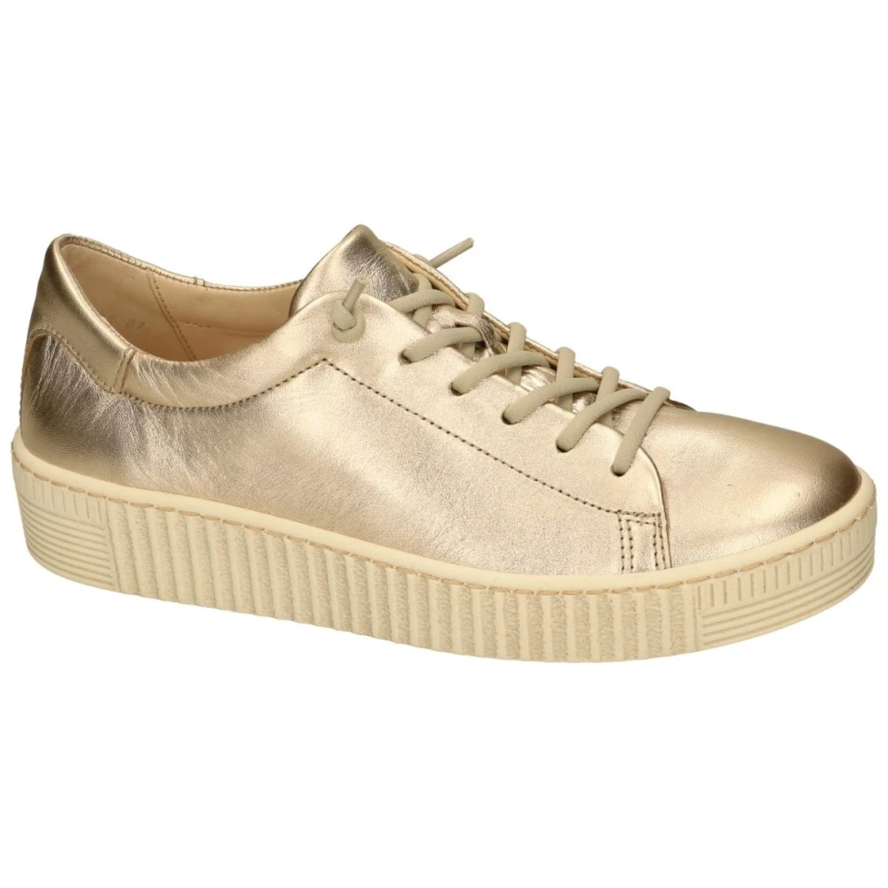 Gabor 43.331.62 Satin Metallic Sneaker Dames Schoenen Geel