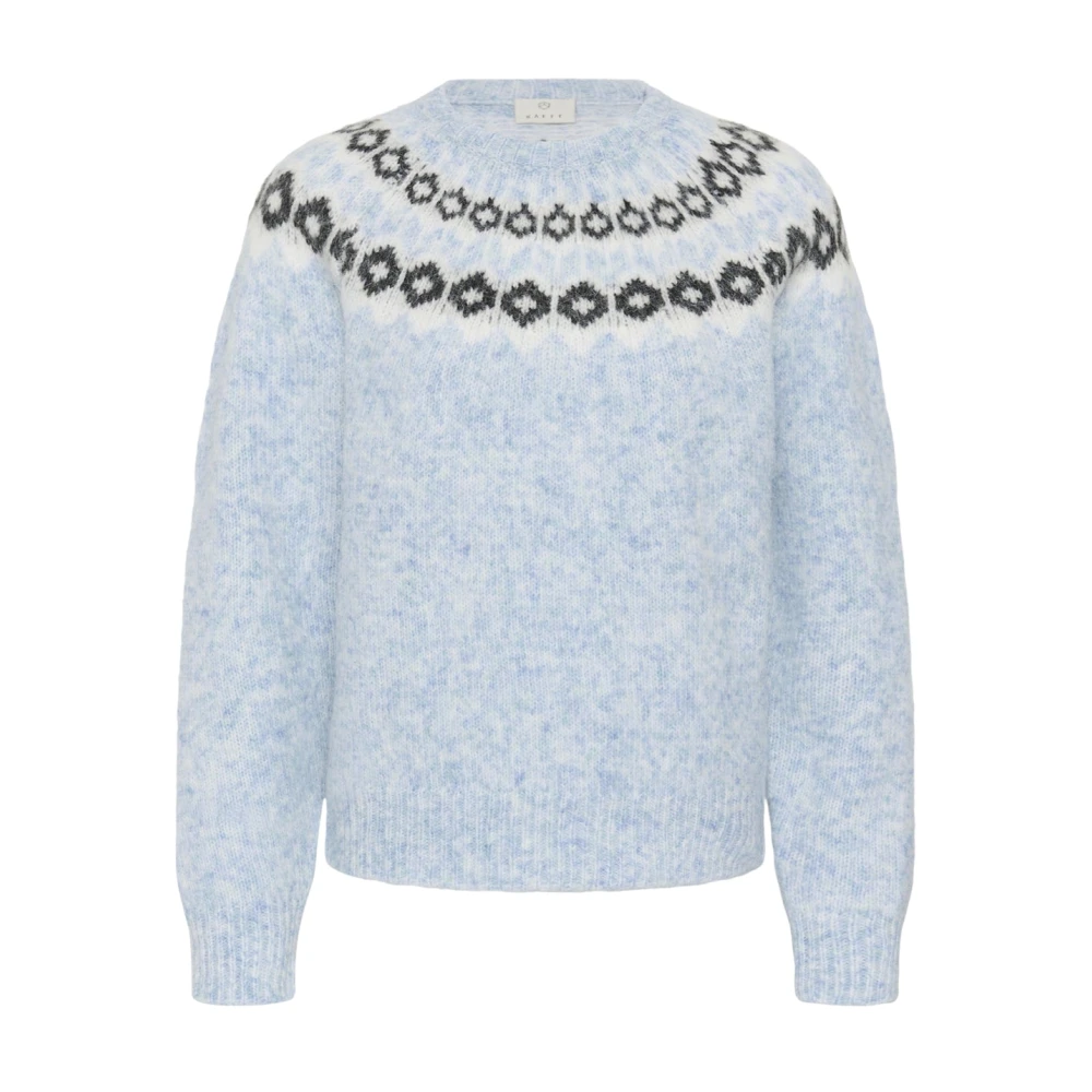 Kaffe Damen Blau Meliert Grau Chalk Pattern Strickpullover "Damen Strickpullover Kaberta" erhältlich in Größe L/XL von Baur - Bild 3