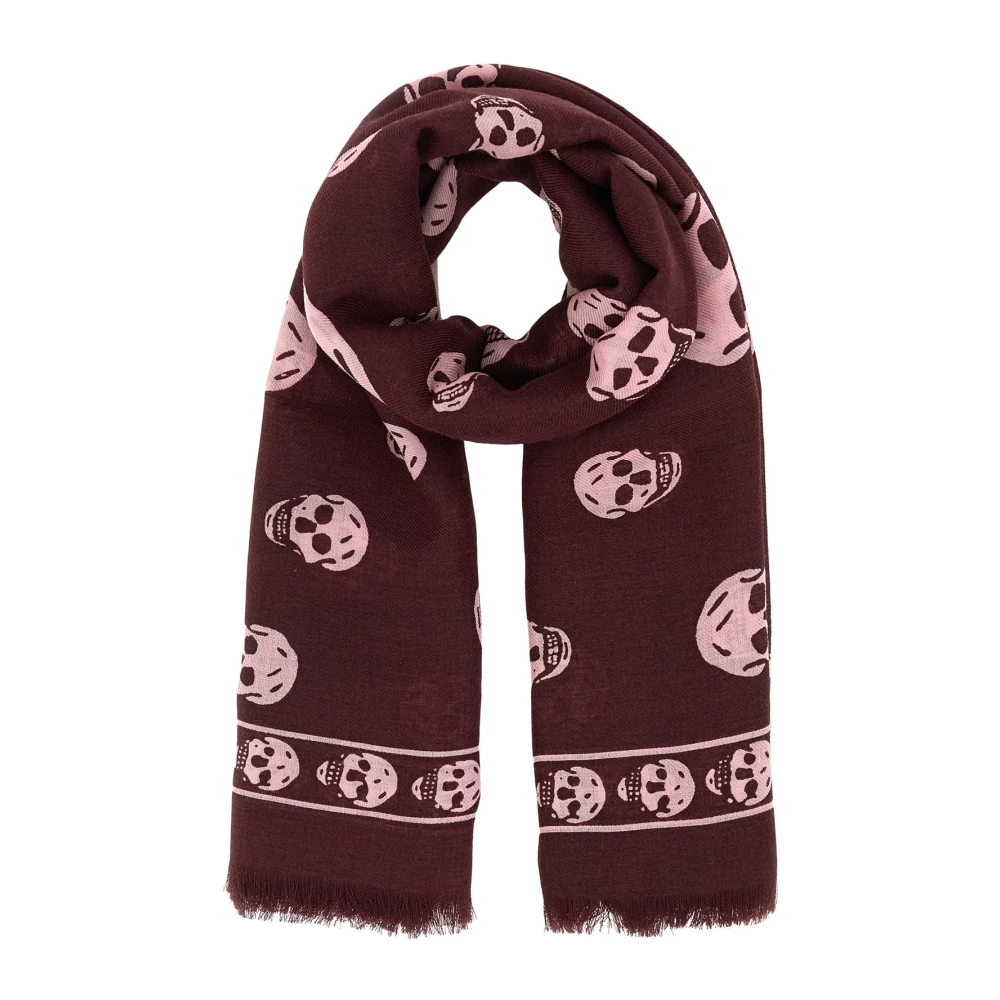 Alexander mcqueen Skull Sjaals en Shawls Red Dames