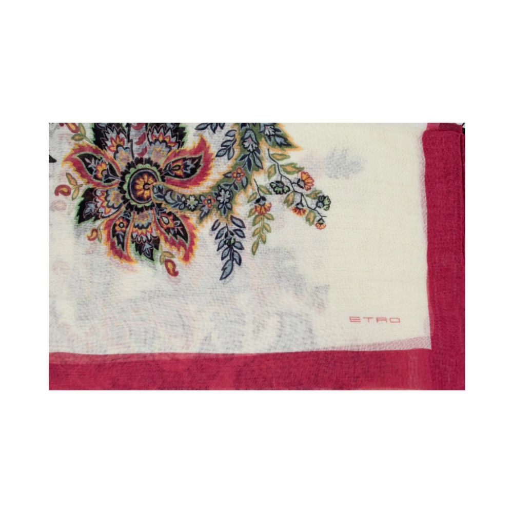 ETRO Sjaal met Bloemenmotief Zacht Materiaal Multicolor Dames