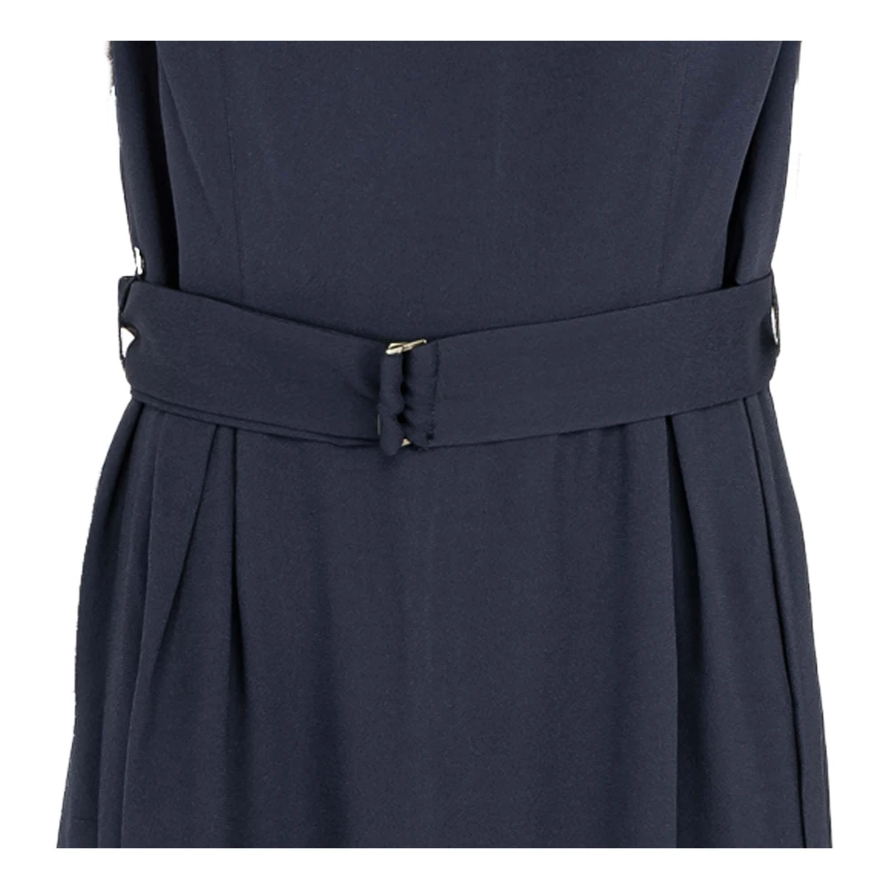 Manila Grace Elegante blauwe jurk voor vrouwen Blue Dames