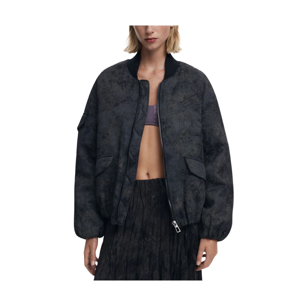 Desigual Damen Grau Bomberjacke