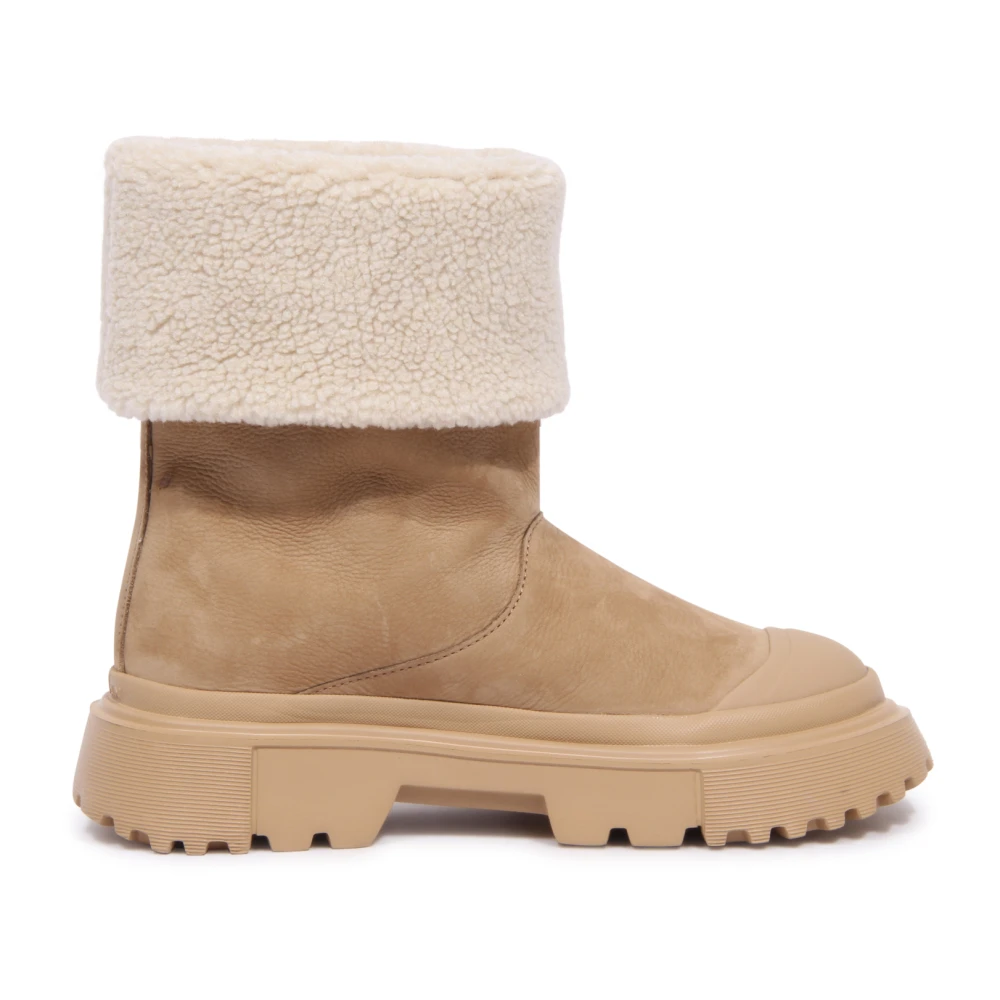 Hogan Women's Beige Winter Boots, 6 Uk, Eco-Fur Inside Boot