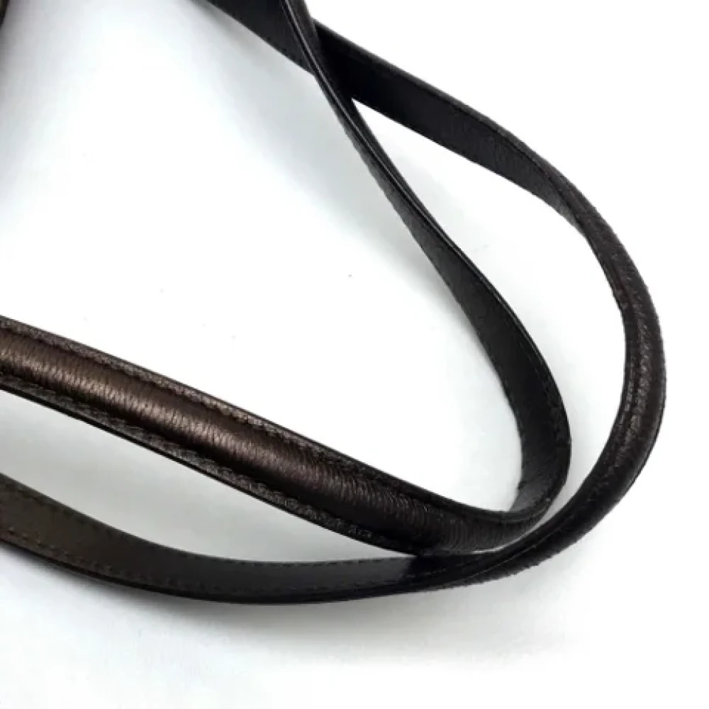 Bvlgari Vintage Pre-owned Leather shoulder-bags Brown Dames