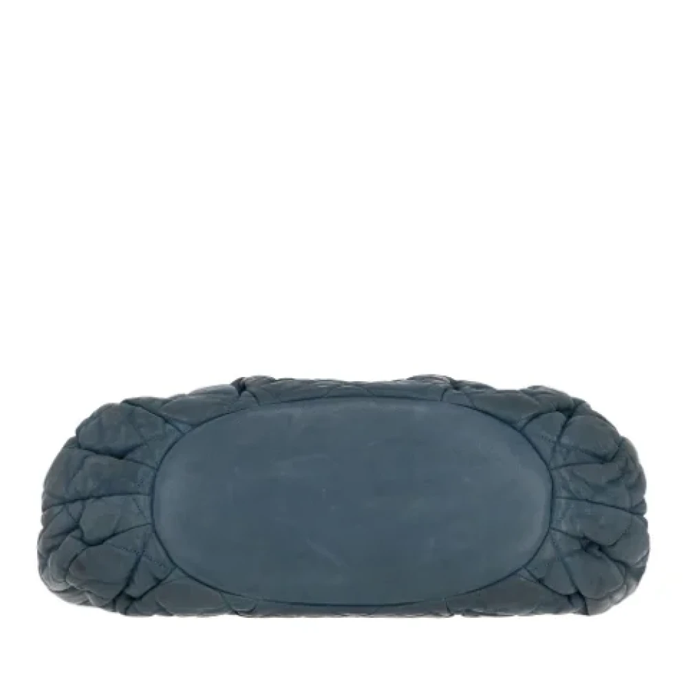 Chanel Vintage Pre-owned Leather chanel-bags Blue Dames