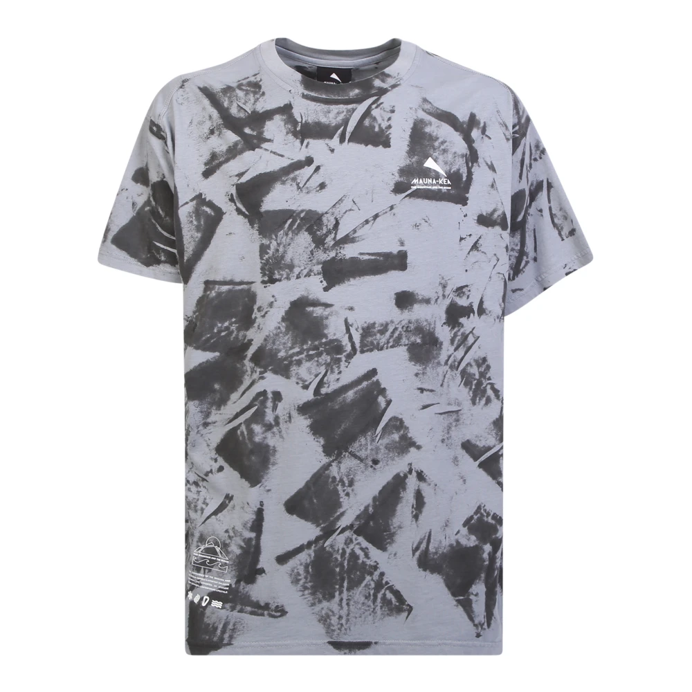 Mauna Kea Logo Print T-Shirt Grijs Lange Mouwen Gray Heren