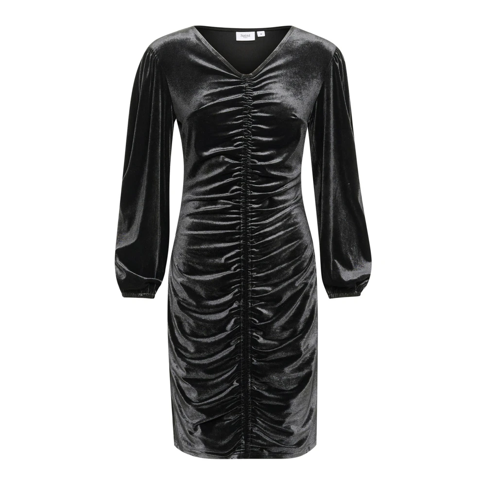 Saint Tropez Elegante Zwarte Hebasz Jurk Black Dames