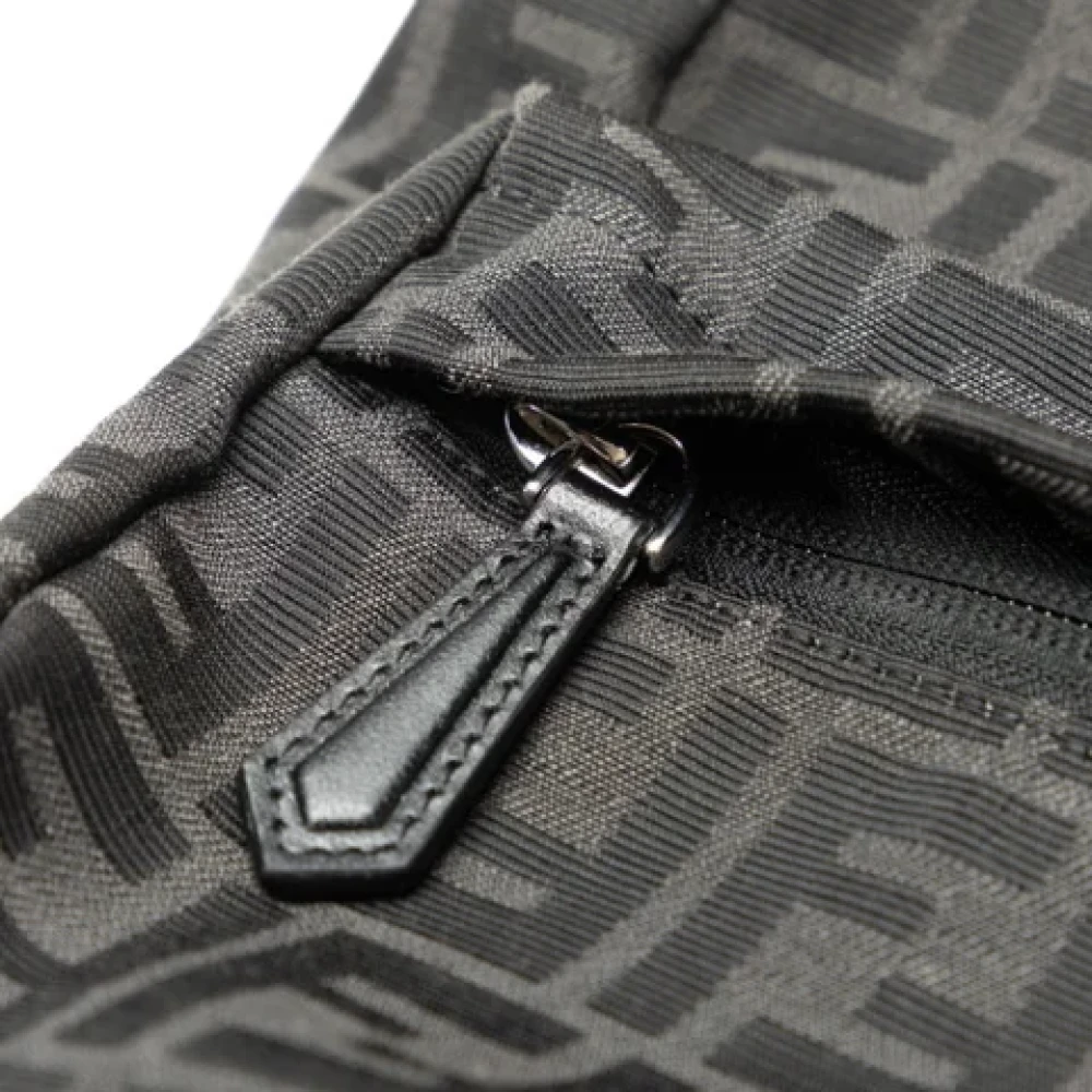 Fendi Vintage Pre-owned Canvas shoulder-bags Black Dames