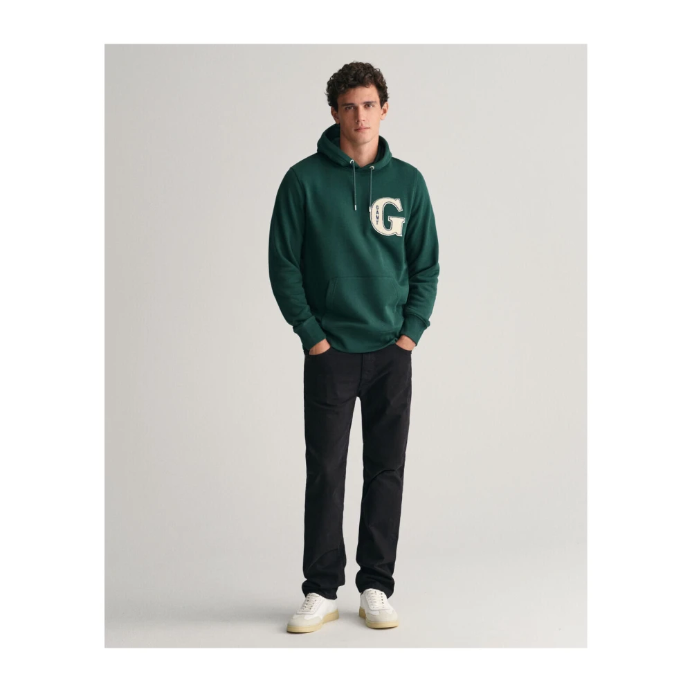 Gant G Graphic Hoodie Green Heren