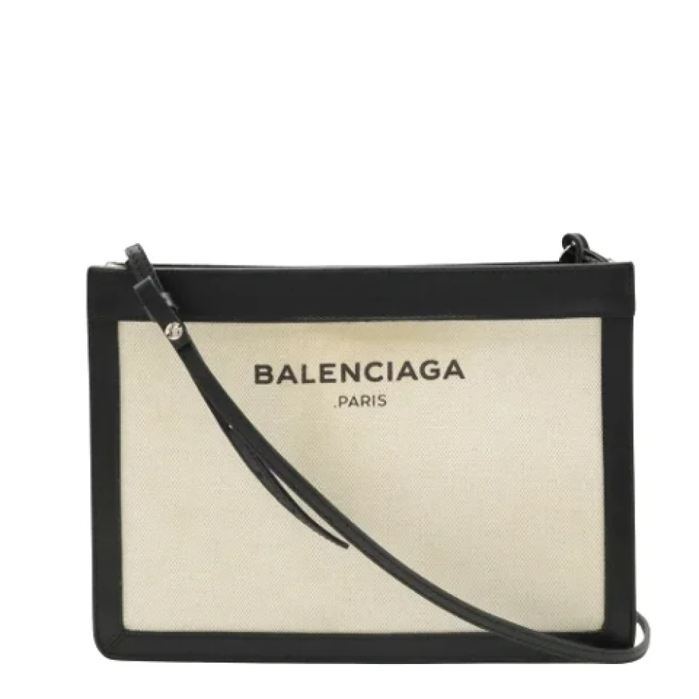 Balenciaga Vintage Pre-owned Canvas balenciaga-bags Beige Dames