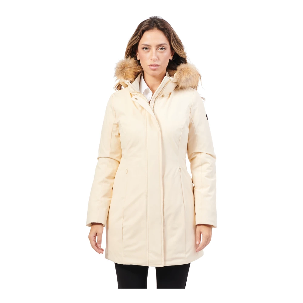 YES ZEE Parka jas met capuchon en bont Beige Dames