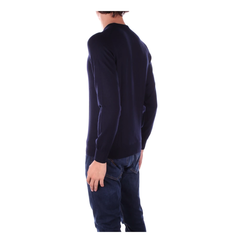 Tagliatore Blauwe Trui Marley Wol Blue Heren