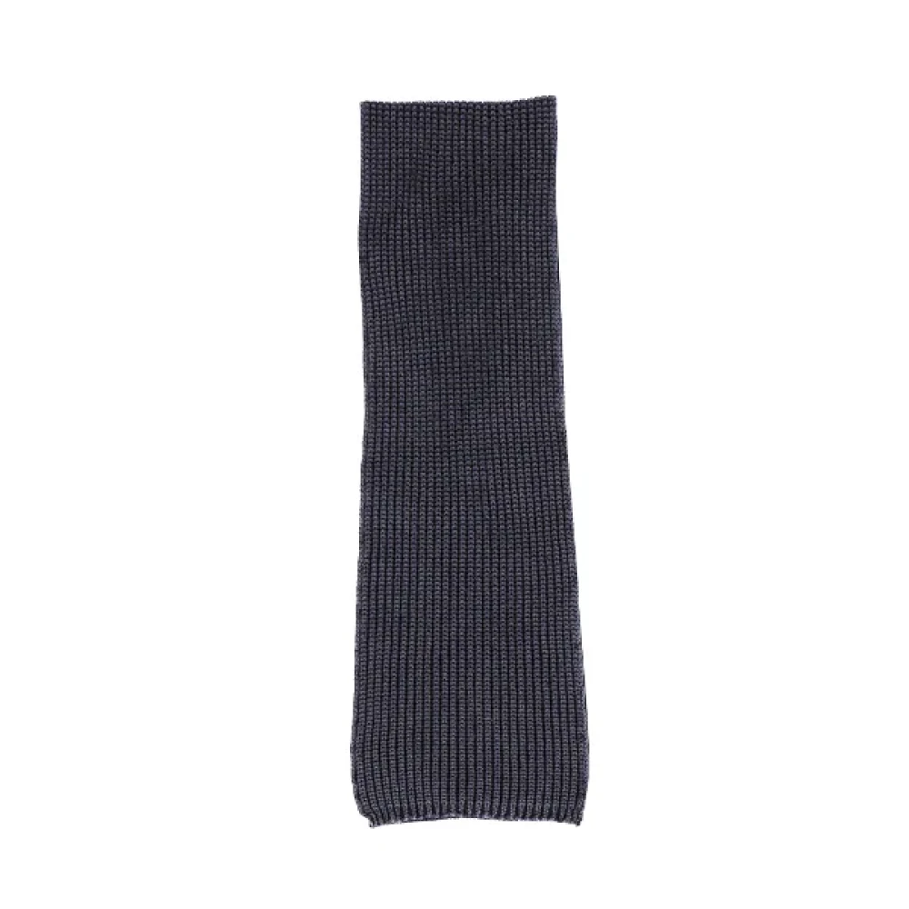 Moncler Pre-owned Wool scarves Blue Heren