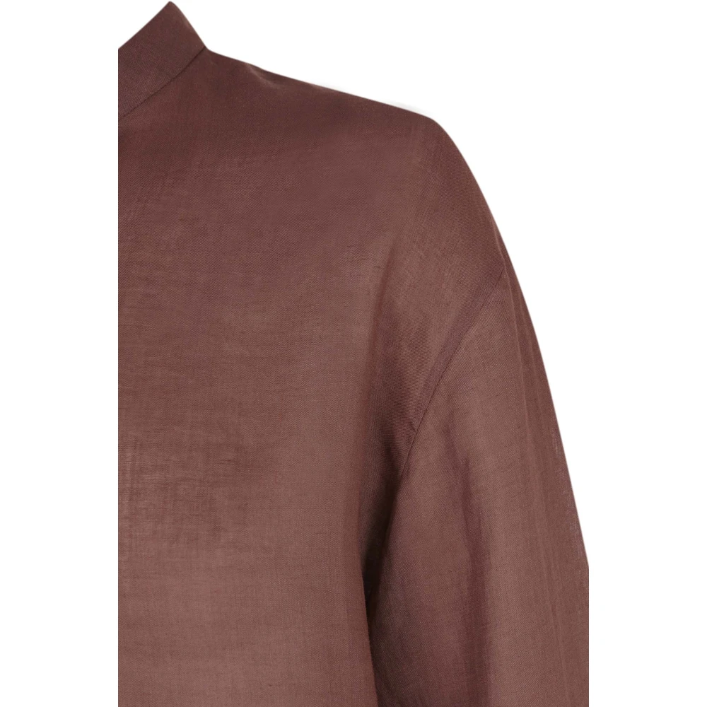 Cortana Raoul ramie blush overhemd Brown Dames