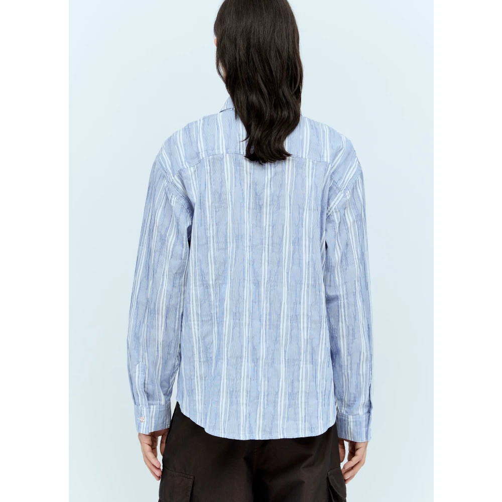 Brain Dead Gestreept Katoenmix Placket Shirt Multicolor Heren