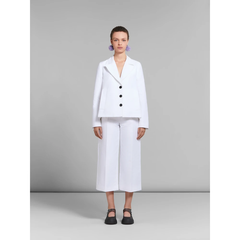 Marni Cady cropped trousers White Dames