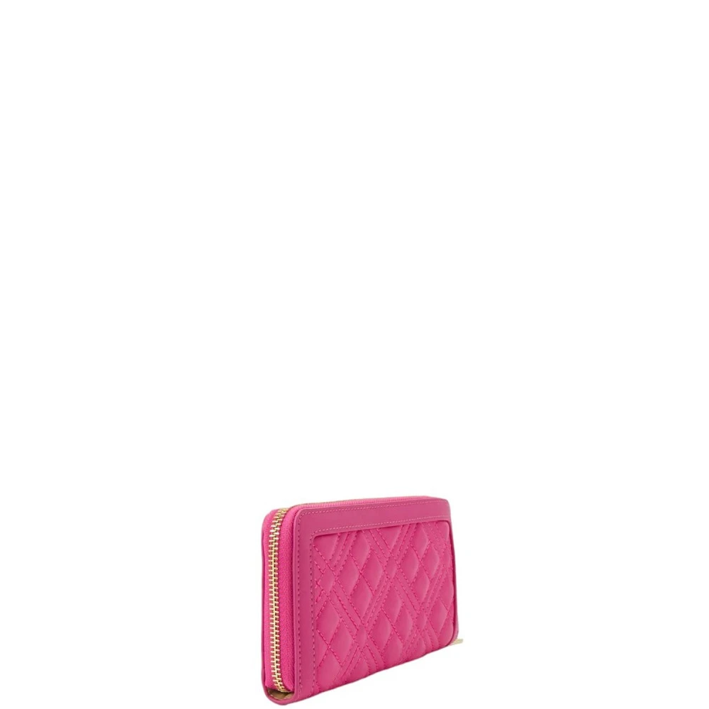 Love Moschino Gewatteerde PU Portemonnee in Fuchsia Pink Dames