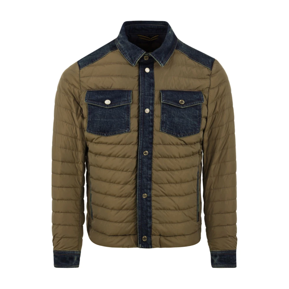 Moorer Men's Multicolor Green Crespi-04Y Jacket - Light Jackets - Xl - Jackets