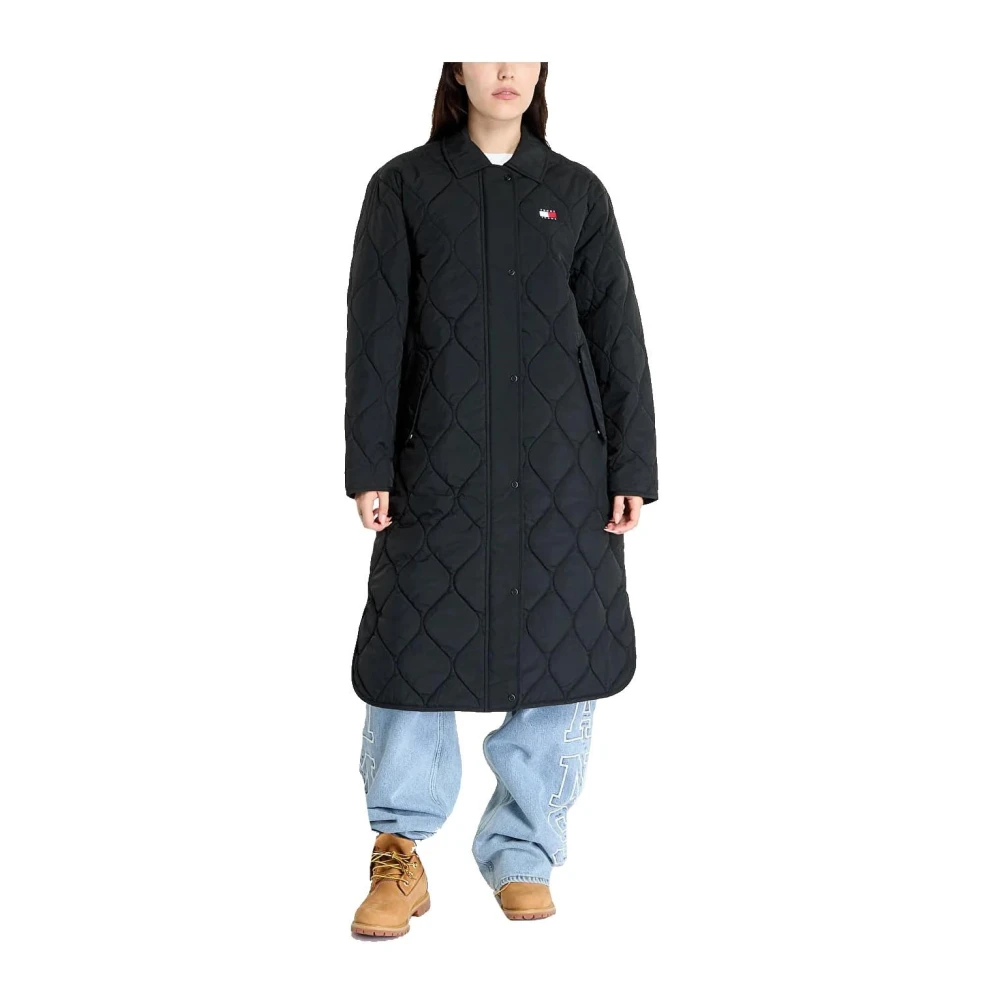 Tommy Hilfiger Women's Black Padded Jacket With Flag Detail