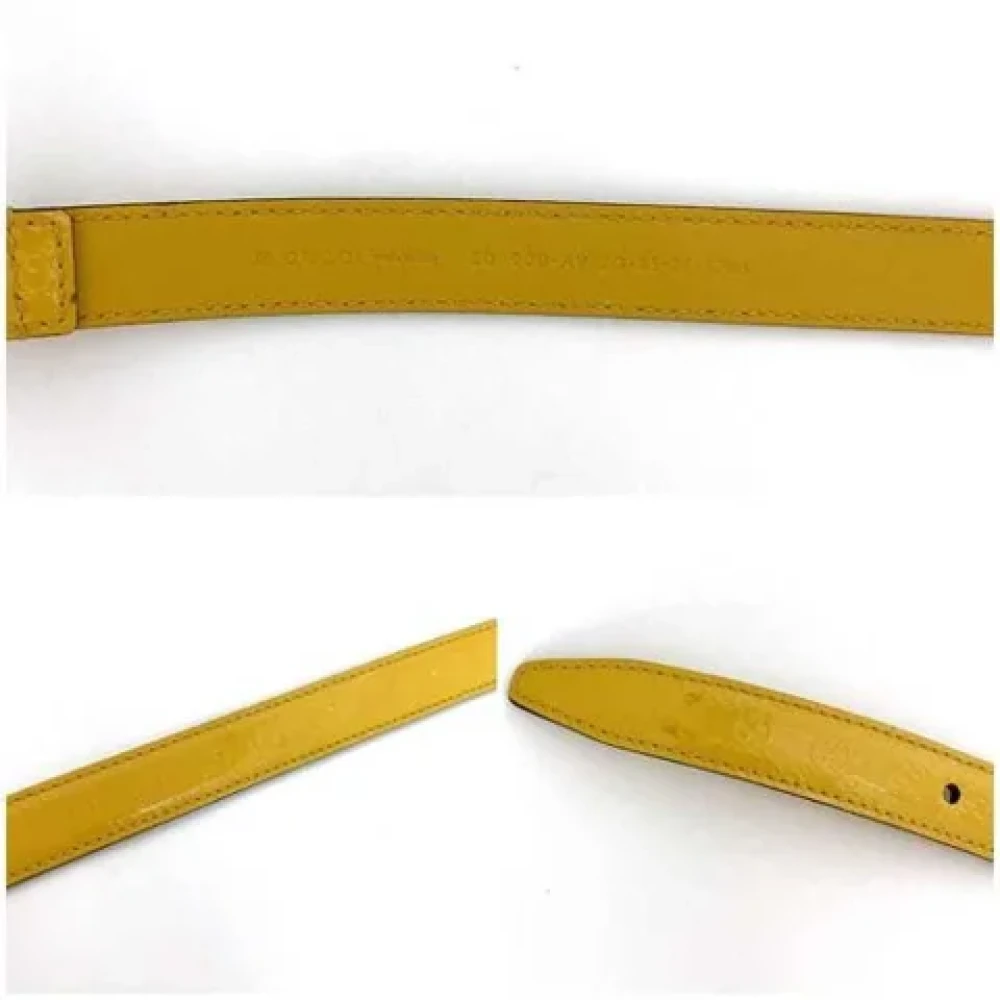 Gucci Vintage Pre-owned Leather belts Yellow Dames