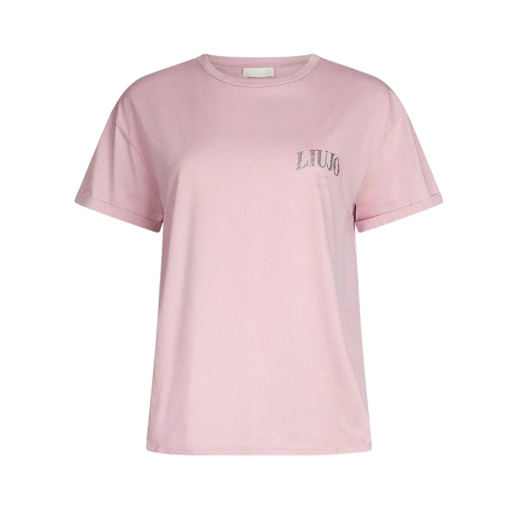 Liu Jo Katoenen T-shirt met korte mouwen Pink Dames