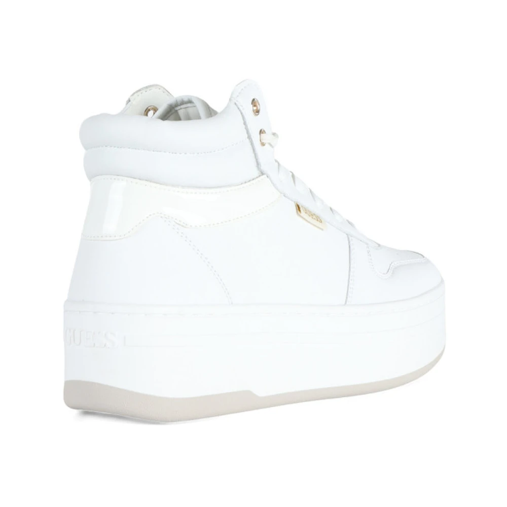 Guess Hoge Top Platform Sneakers White Dames