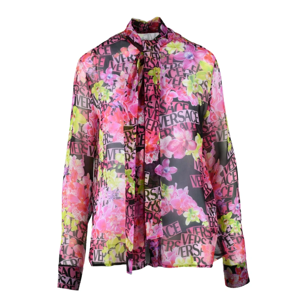 Versace Zijden Collectie Shirt Multicolor Dames
