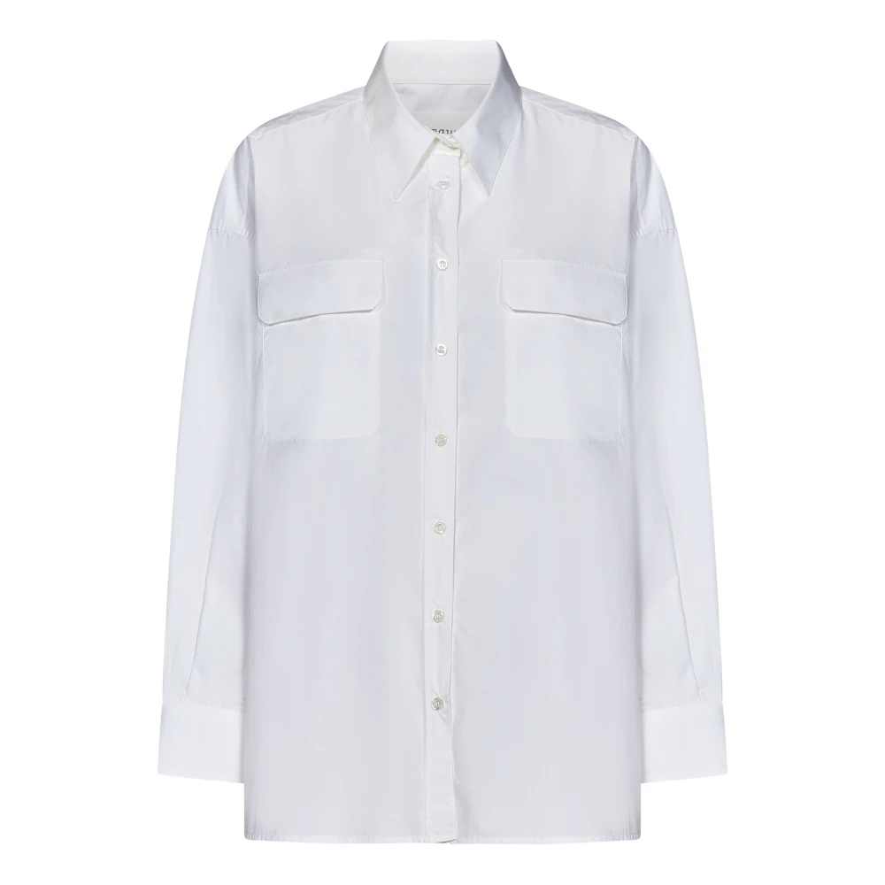 Armarium Leo Wit Katoenen Poplin Oversized Shirt White Dames