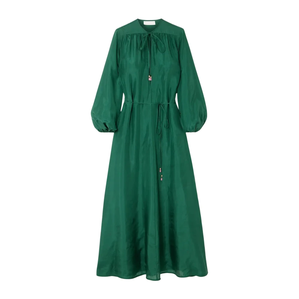 Zimmermann Zijden Billow Maxi Jurk Green Dames