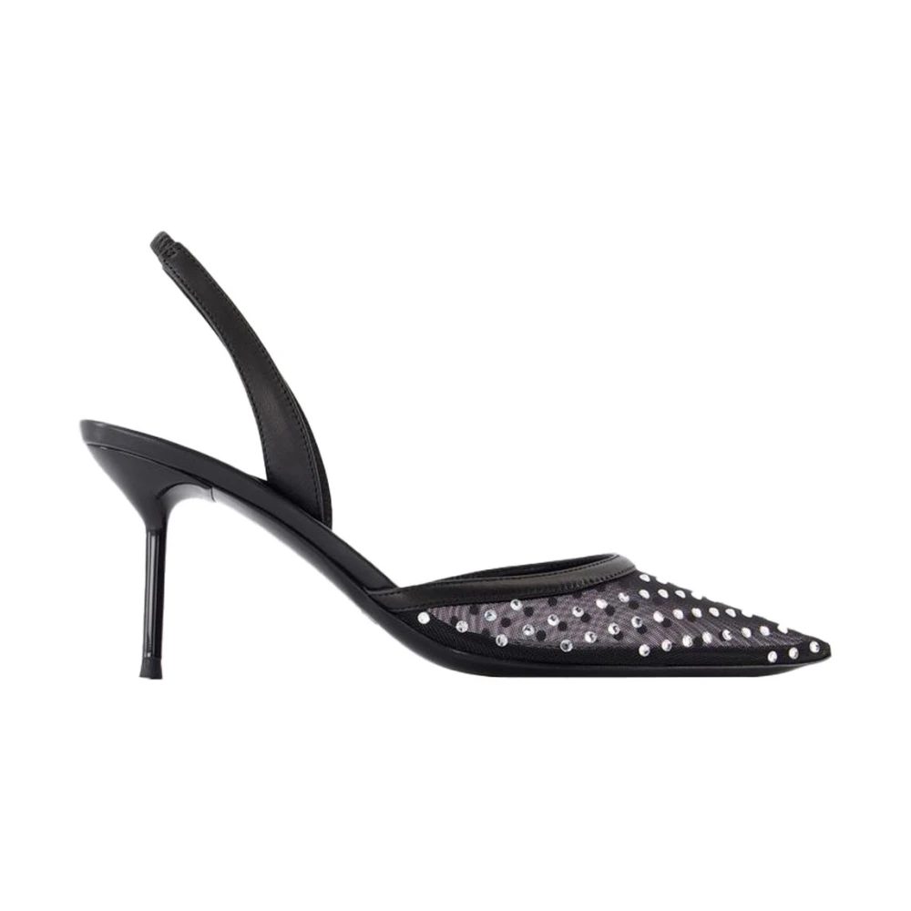 Paris Texas Zwarte Slingback Mid Heel Pumps