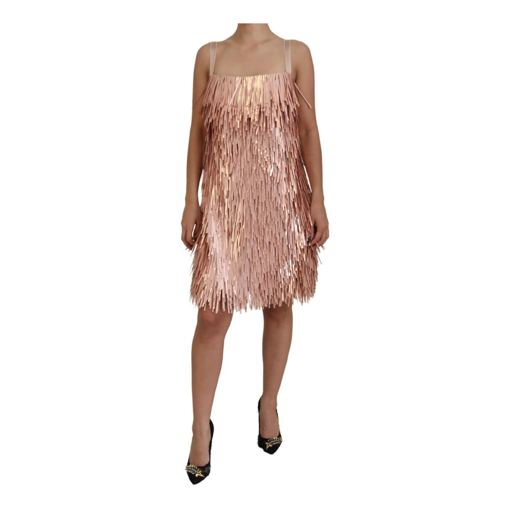 Dolce & Gabbana Women's Pink Tinsel A-Line Dress