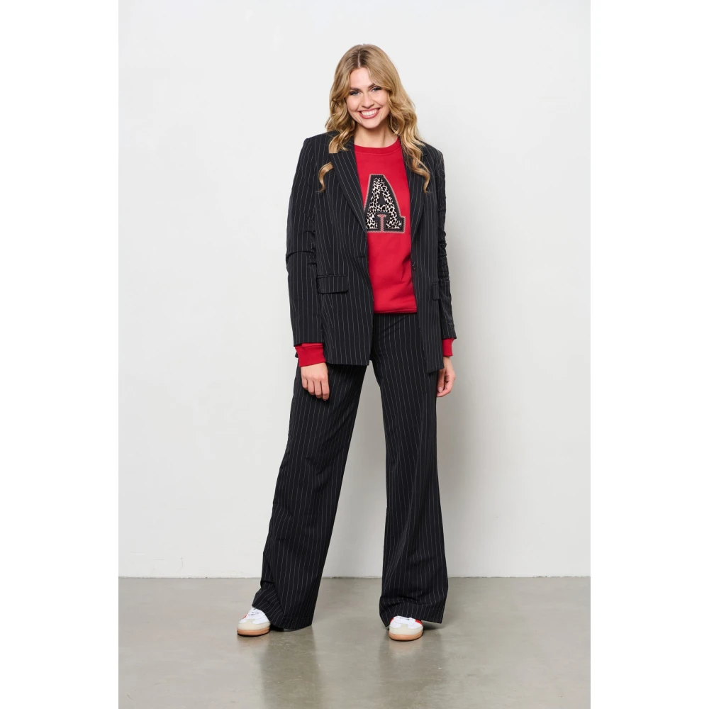 &Co Woman Wijde Broek Zomerse Stijl Black Dames