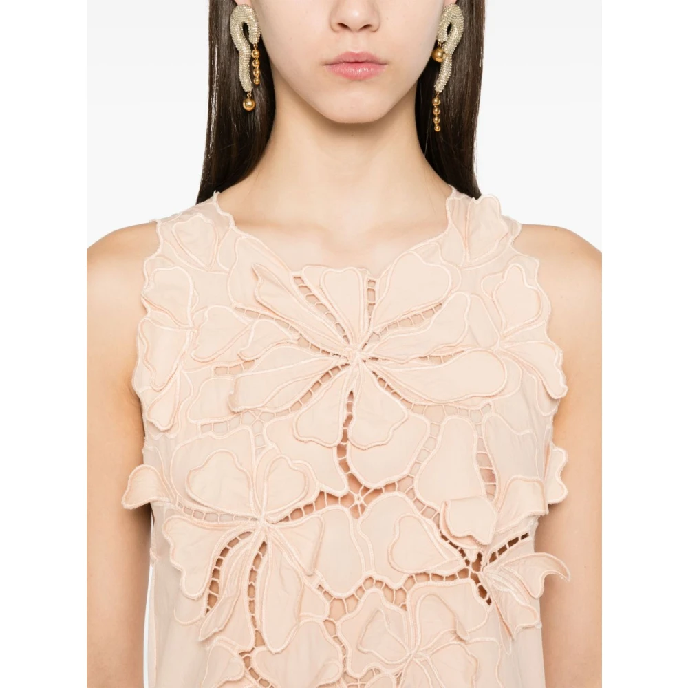 Forte Poederroze Jurk met Voorspleet Pink Dames