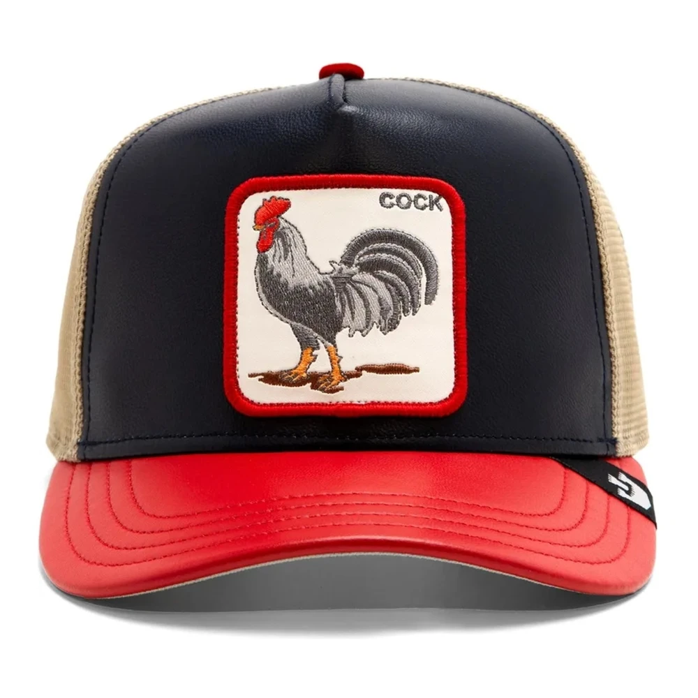 Goorin Bros Haan Leren Pet in Marineblauw Rood Multicolor Heren