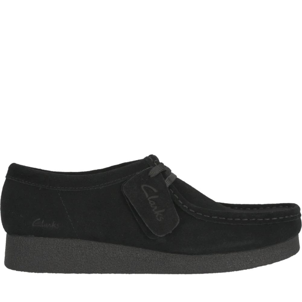 Clarks Women's Black Laced Shoes,, Leisure Trainers For Size 8 Uk