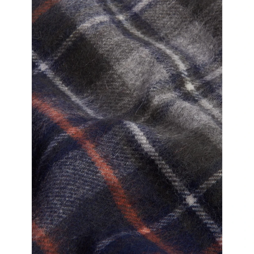 Barbour Geruite sjaal in marineblauw gember Blue Heren