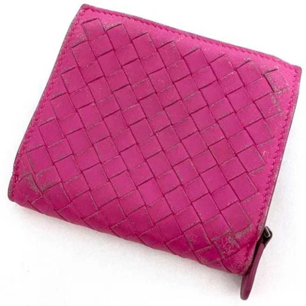 Bottega Veneta Vintage Pre-owned Leather wallets Pink Dames