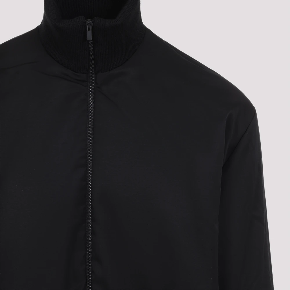 Fear Of God Zwarte High Neck Bomber Jas Black Heren