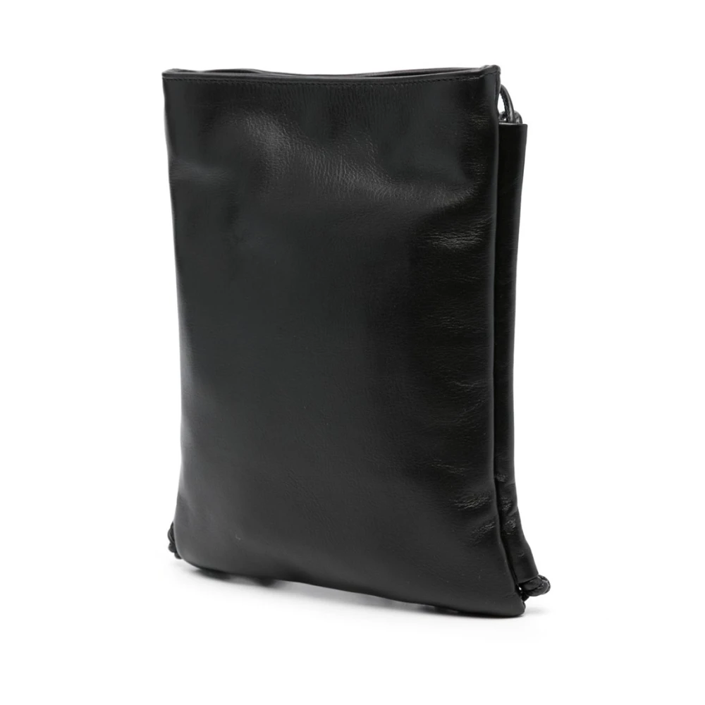 Hereu Zwarte Vierkante Plat Schoudertas Black Dames