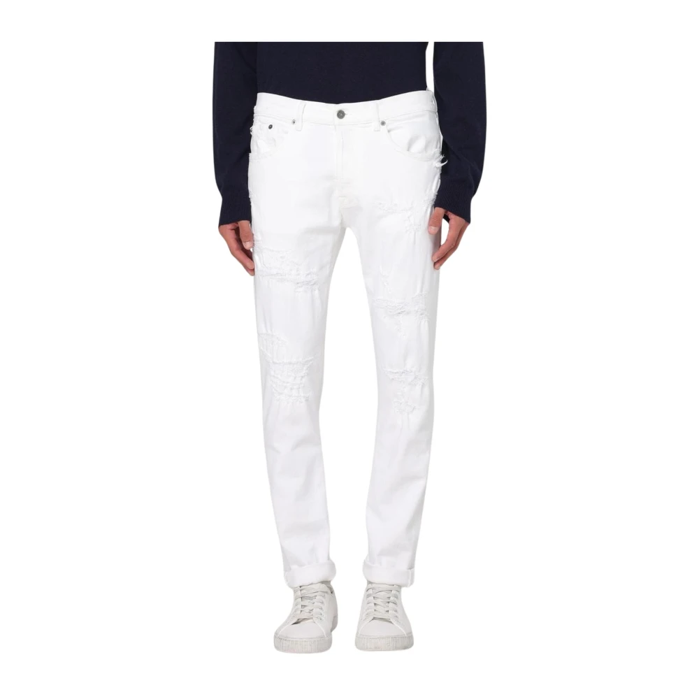 Dondup Uomo Bianco Jeans, W32, New,