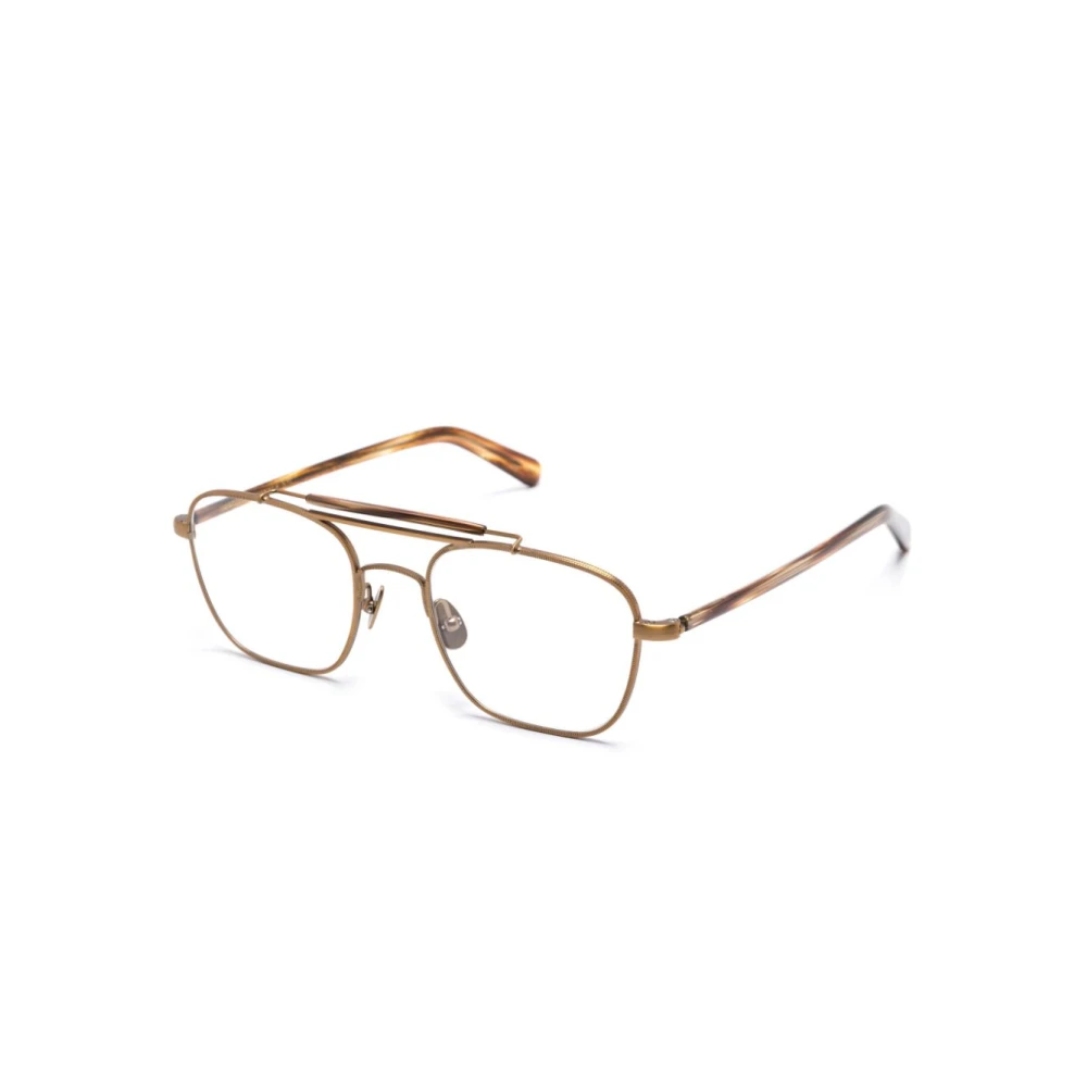 Moscot Unisex Yellow Glasses, 54 Mm, Gafilta Opt Antique Gold Bamboo Optical Frame