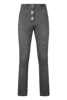 Jeans med juvelknappar
