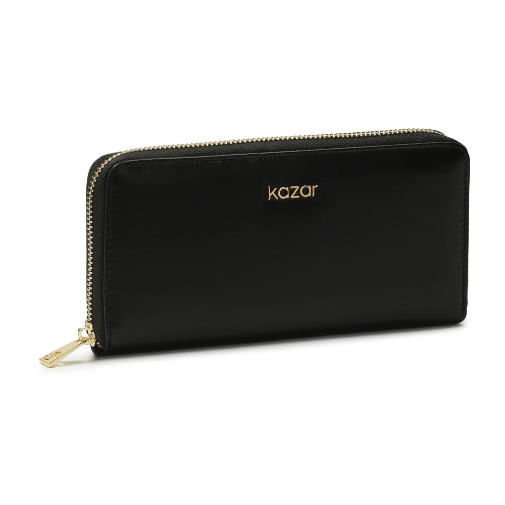 Kazar Leren portemonnee met handriem Black Dames