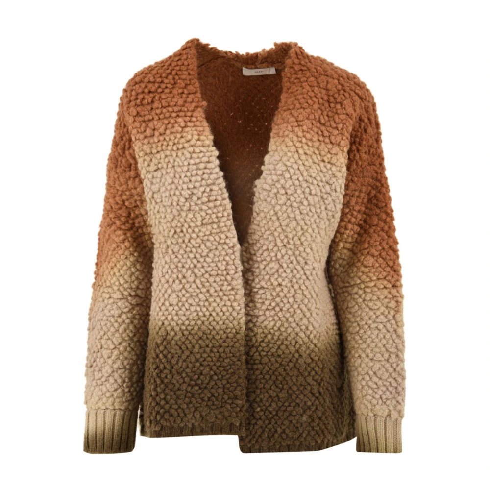 Akep Women's In Shaded Fur Dot Coat
